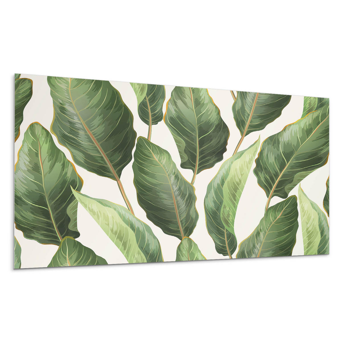 WANDPANEEL 100x50 cm selbstklebend Tropica - Smaragdgrün, Kunststoff (50/1.6/100cm) - Wallfluent