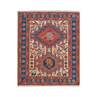 HANDWEBTEPPICH Sumak Shahsavan Beige 95/79 cm Baumwolle - Beige, Textil (79/95cm) - Looma
