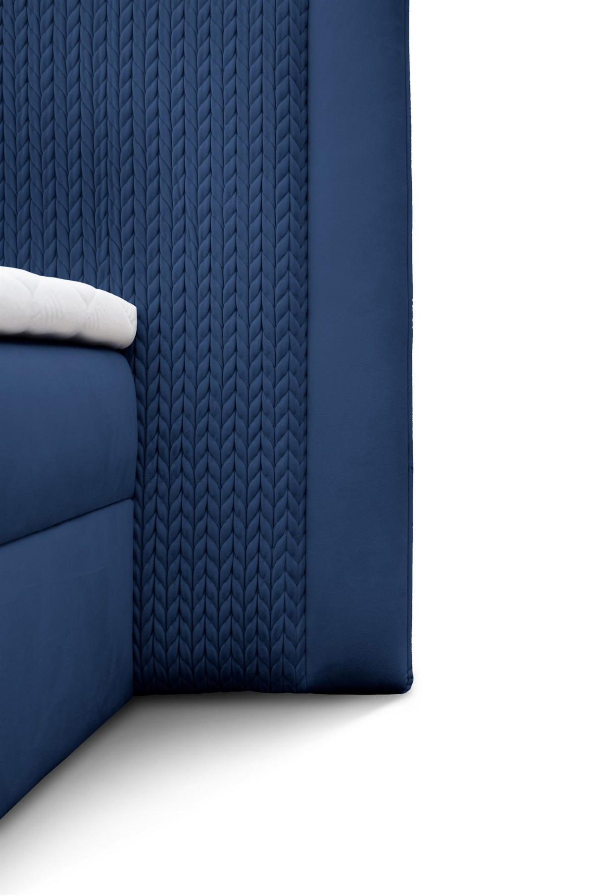 BOXBETT Cedric In Magic Velvet - Blau, Holzwerkstoff/Textil (120/200cm) - Fun Möbel