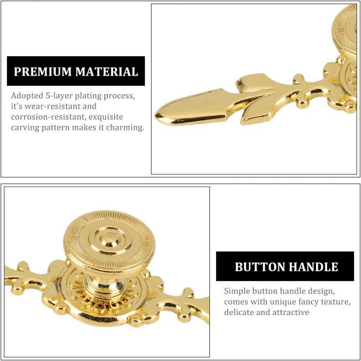 MÖBELGRIFF Gold 4er-Set - Goldfarben, Metall (2.3/2.5/12cm)
