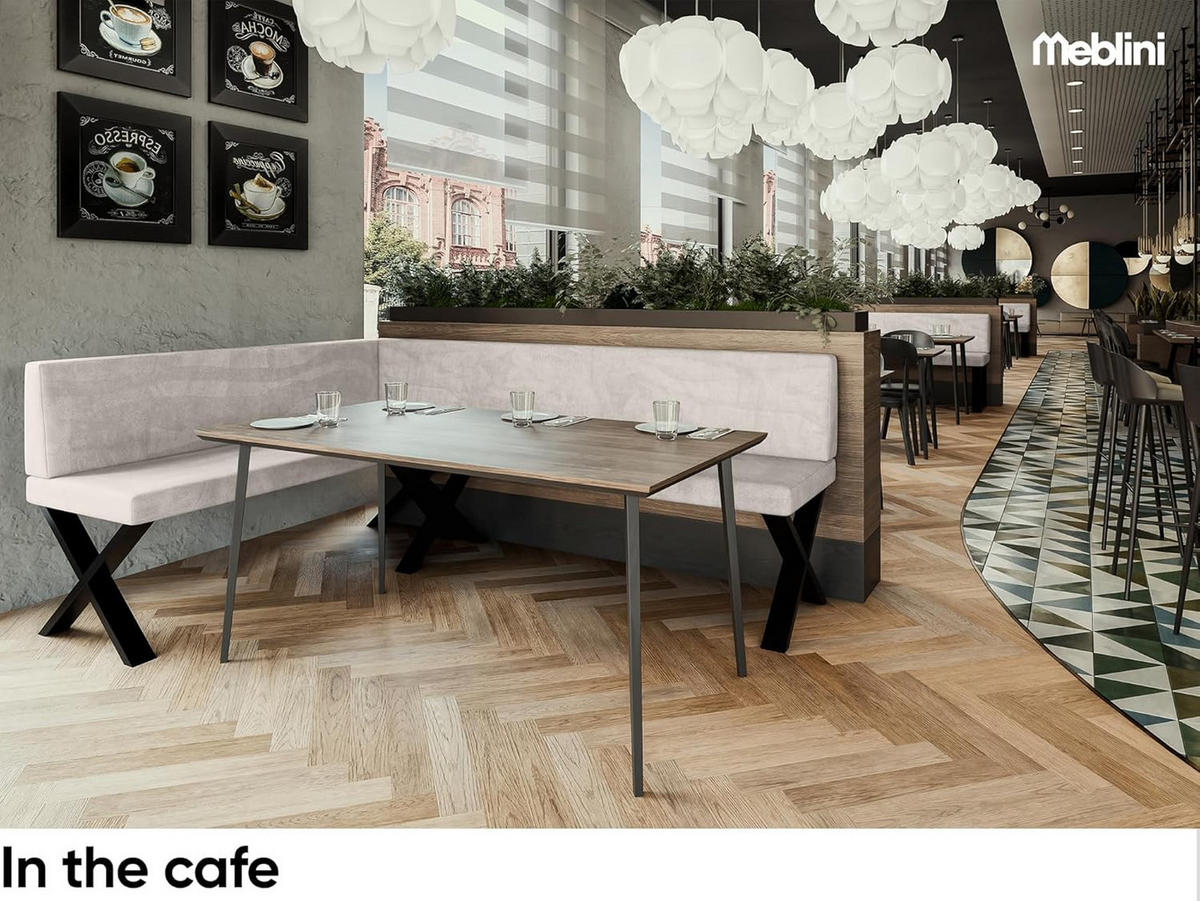 ECKBANK TONI_X - Beige, Textil (142/196cm) - Meblini