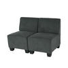 2-SITZER SOFA COUCH MODULAR Anthrazit - Anthrazit, Textil (114/76/72cm) - MCW