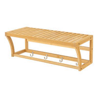 BADEZIMMERREGAL Langeland - Naturfarben, Holz (59.5/20.5/25.5cm) - [en.casa]