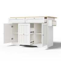 KÜCHENINSEL mit klappbarer Arbeitsplatte 120 x 70 (45+25) x 92 cm Natural White - Naturfarben, Holz (70/92/120cm) - Beauniv