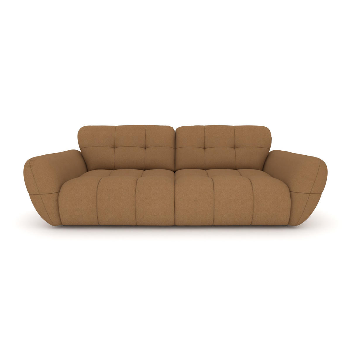 BIGSOFA Vannes Chenille Braun 272/134/68 cm - Cognac, Kunststoff/Textil (272/68/134cm) - foamnova