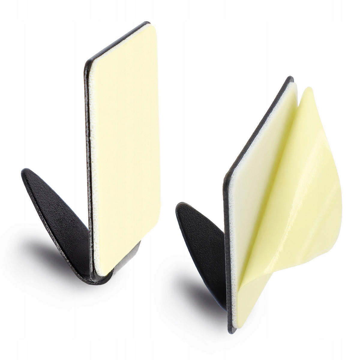 BADEZIMMER-AUFHÄNGER 4 Stück. - Schwarz, Metall (4/4cm) - KADAX