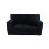 KINDERSOFA aus Kuschel-Cord in Schwarz - Schwarz, Textil (83/47/43cm) - Fortisline