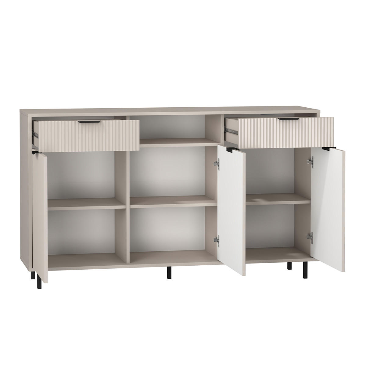 SIDEBOARD Soly Kaschmir - Beige, Holzwerkstoff (153.4/89.7/40.3cm) - Petits-meubles