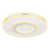 LED DECKENLEUCHTE MARU Weiß Opal - Weiß, Metall (42/42/6.5cm) - Globo Lighting