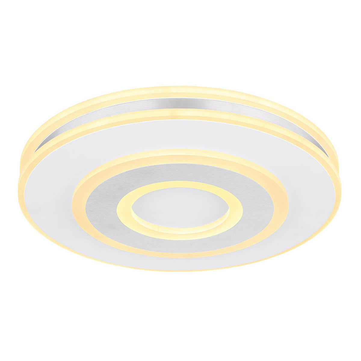 LED DECKENLEUCHTE MARU Weiß Opal - Weiß, Metall (42/42/6.5cm) - Globo Lighting