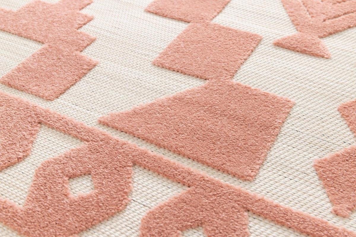 TEPPICH im ethnischen Stil rosa - Pink, Textil (120/170cm) - AFK Living