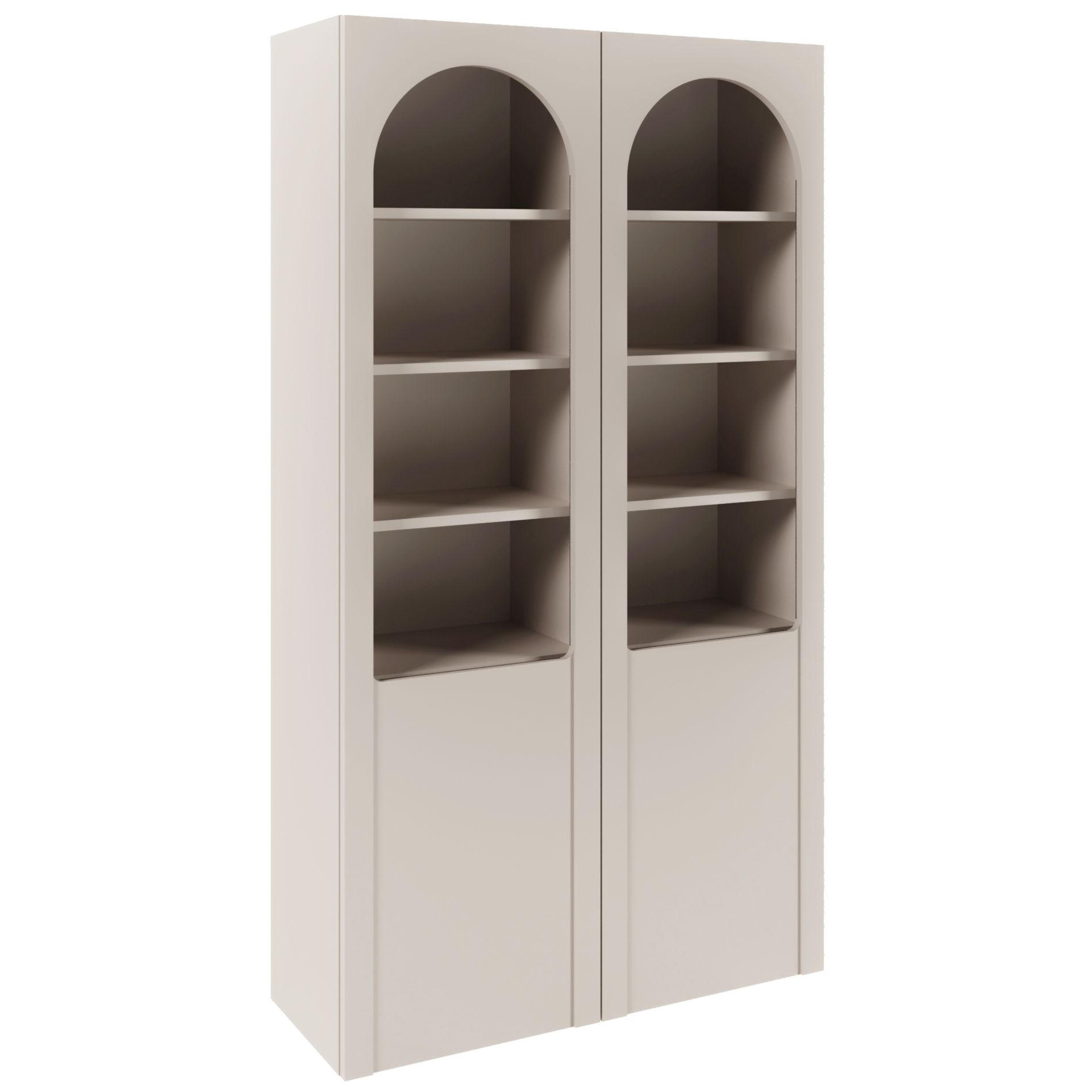 VITRINE Arkadia Kaschmirgrau 100 cm - Kaschmir, Holzwerkstoff (100/180/33cm) - Selsey