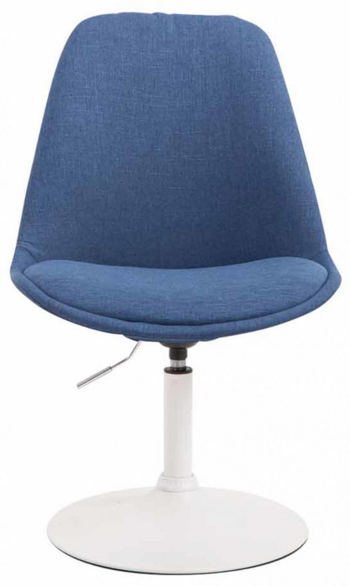 STUHL 4er Set Stoff blau - Blau/Weiß, Textil/Metall (48/76/57cm) - CLP