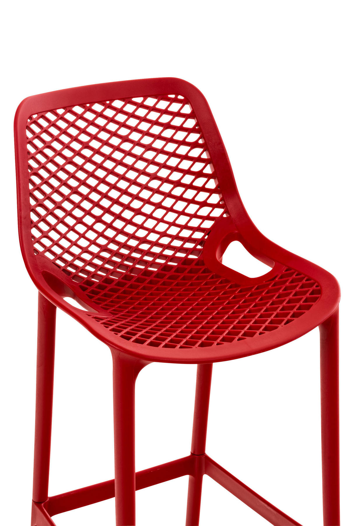 BARHOCKER 2er Set Kunststoff rot - Rot, Kunststoff (45/105/53cm) - CLP