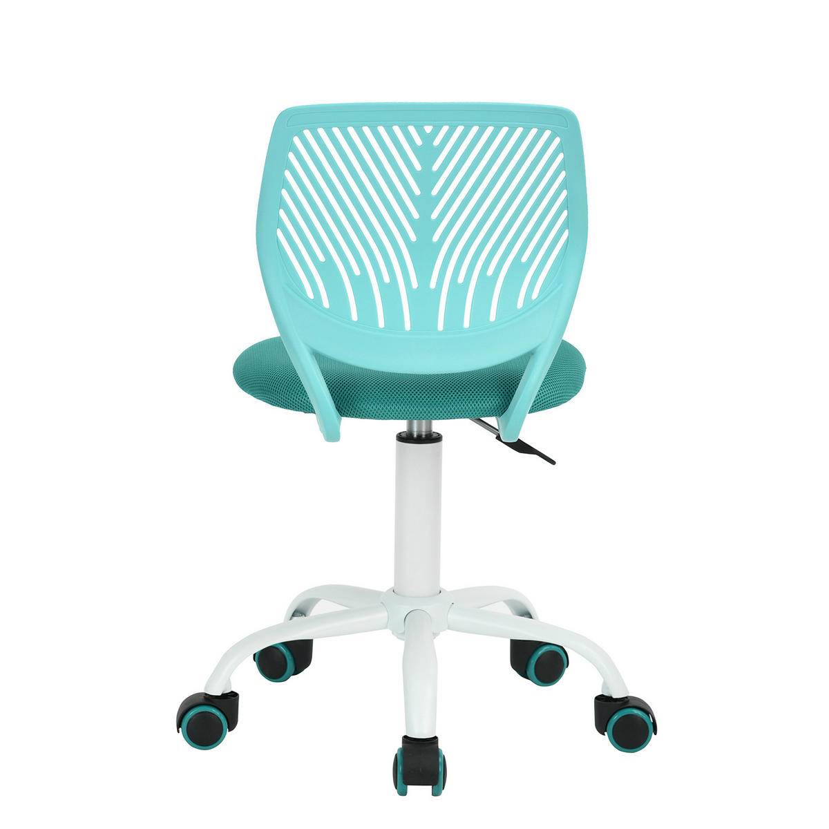 DREHSTUHL TÜRKIS - Weiß/Hellblau, Metall (38/87/39cm) - Urban Meuble