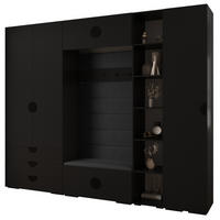 GARDEROBEN-SET 236,7/290/47 - Schwarz, Holz/Kunststoff (290/236.7/47cm) - Abiks Möbel