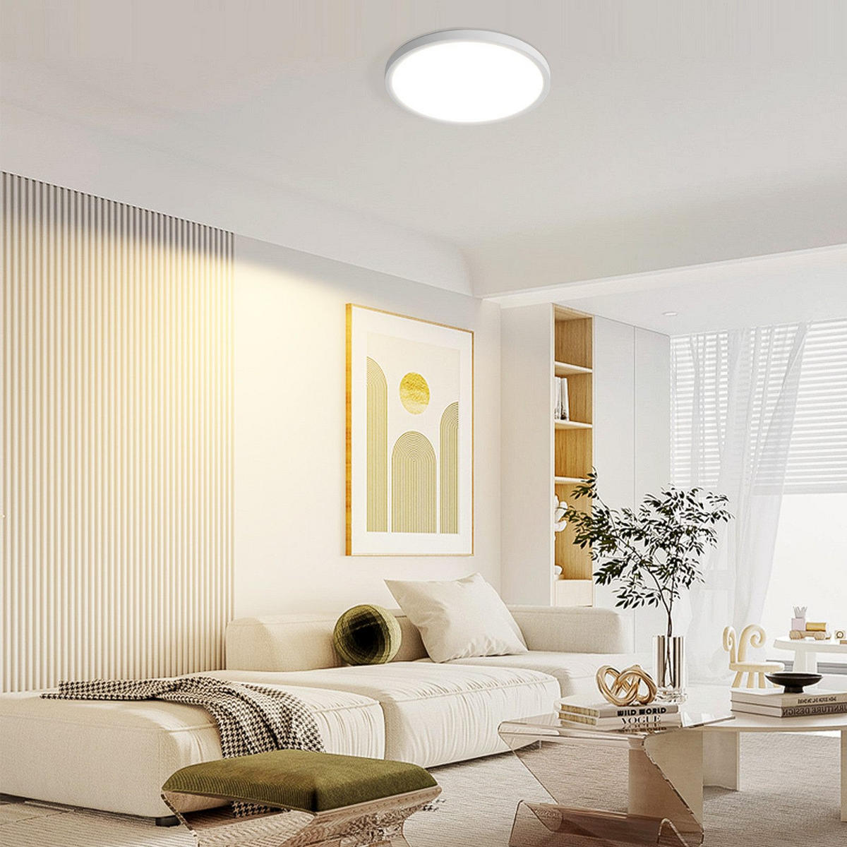 LED-DECKENLEUCHTE Mak 18/18/2.6 cm - Weiß, Kunststoff (18/18/2.6cm) - Nettlife