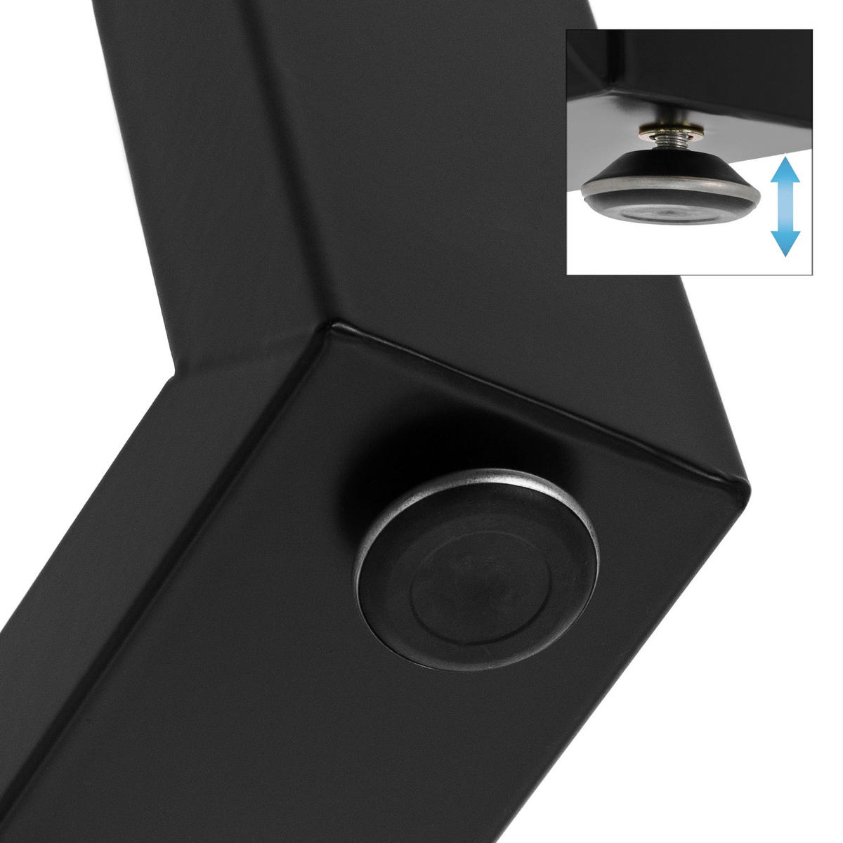 TISCHBEINE 2er Set U-Form 70x74 cm Schwarz - Schwarz, Metall (8/74/70cm) - ML-DESIGN