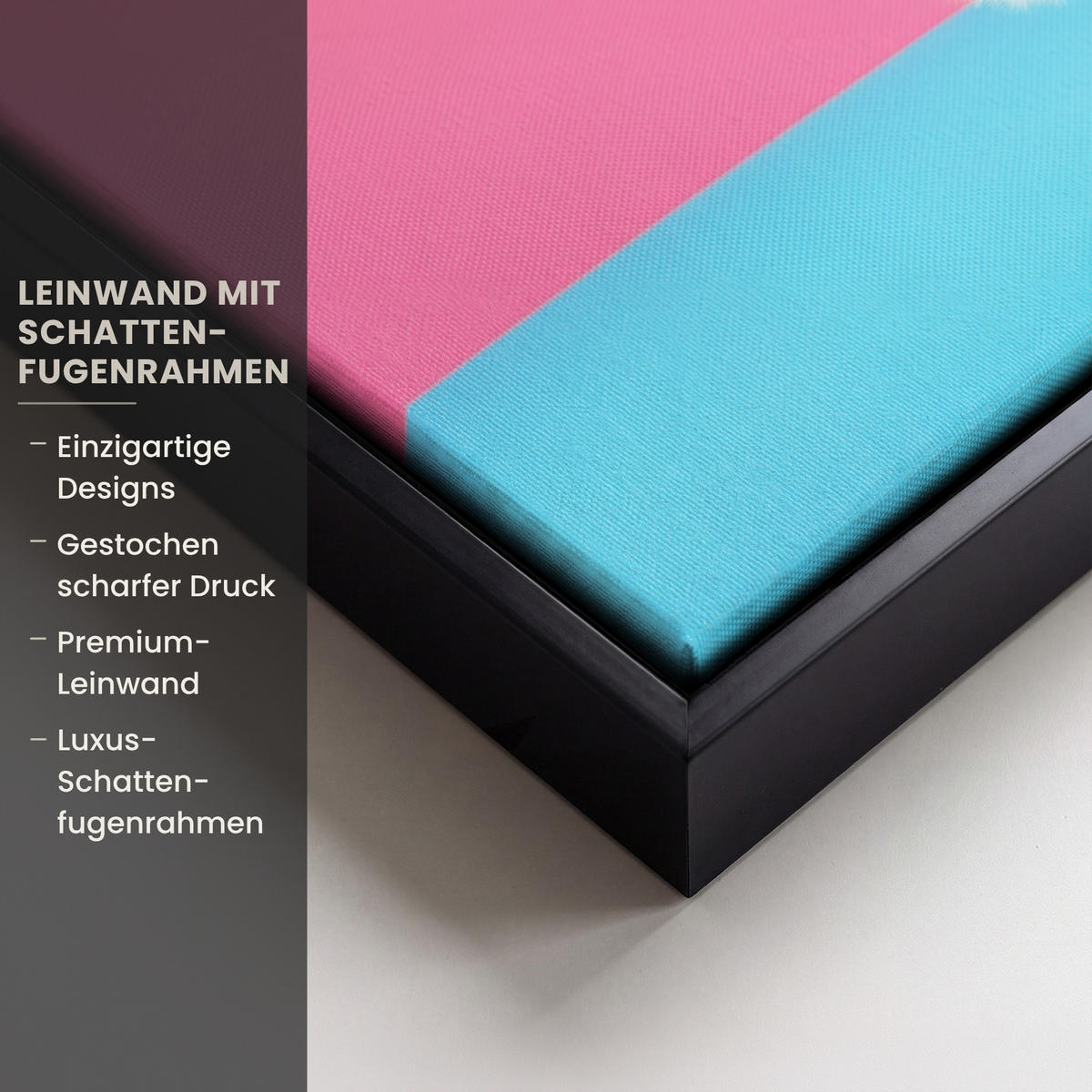 LEINWAND Bilder mit Rahmen - Chick - Sonnenbrille - Blau - 30x20 - Pink, Textil (30/20cm) - MuchoWow