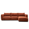ECKSOFA TAUER 5-Sitzer, orange - Schwarz/Orange, Holzwerkstoff/Kunststoff (294/173cm) - Courtois Laville