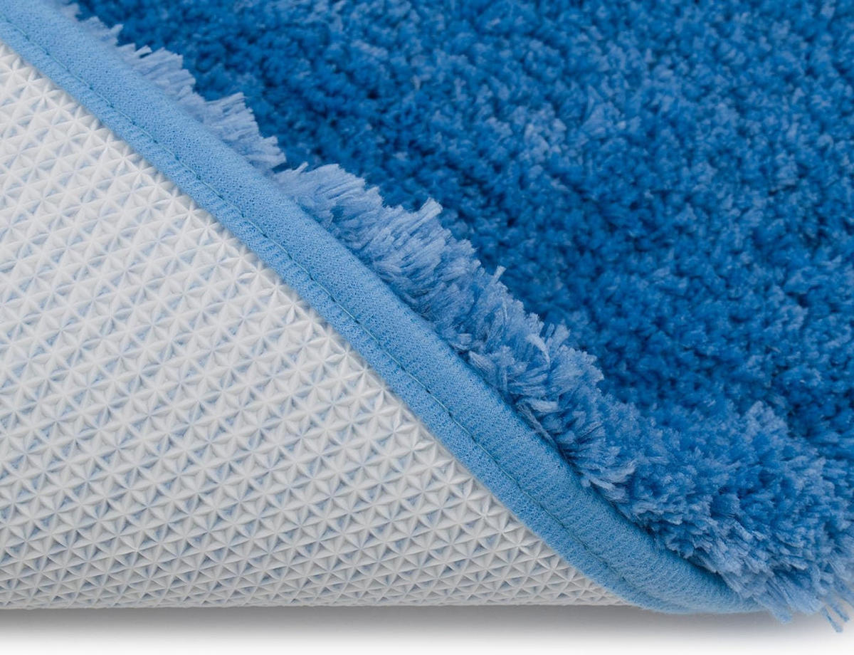 BADTEPPICH Deluxe TAUBENBLAU 70X120CM - Blau, Textil (120/70cm)