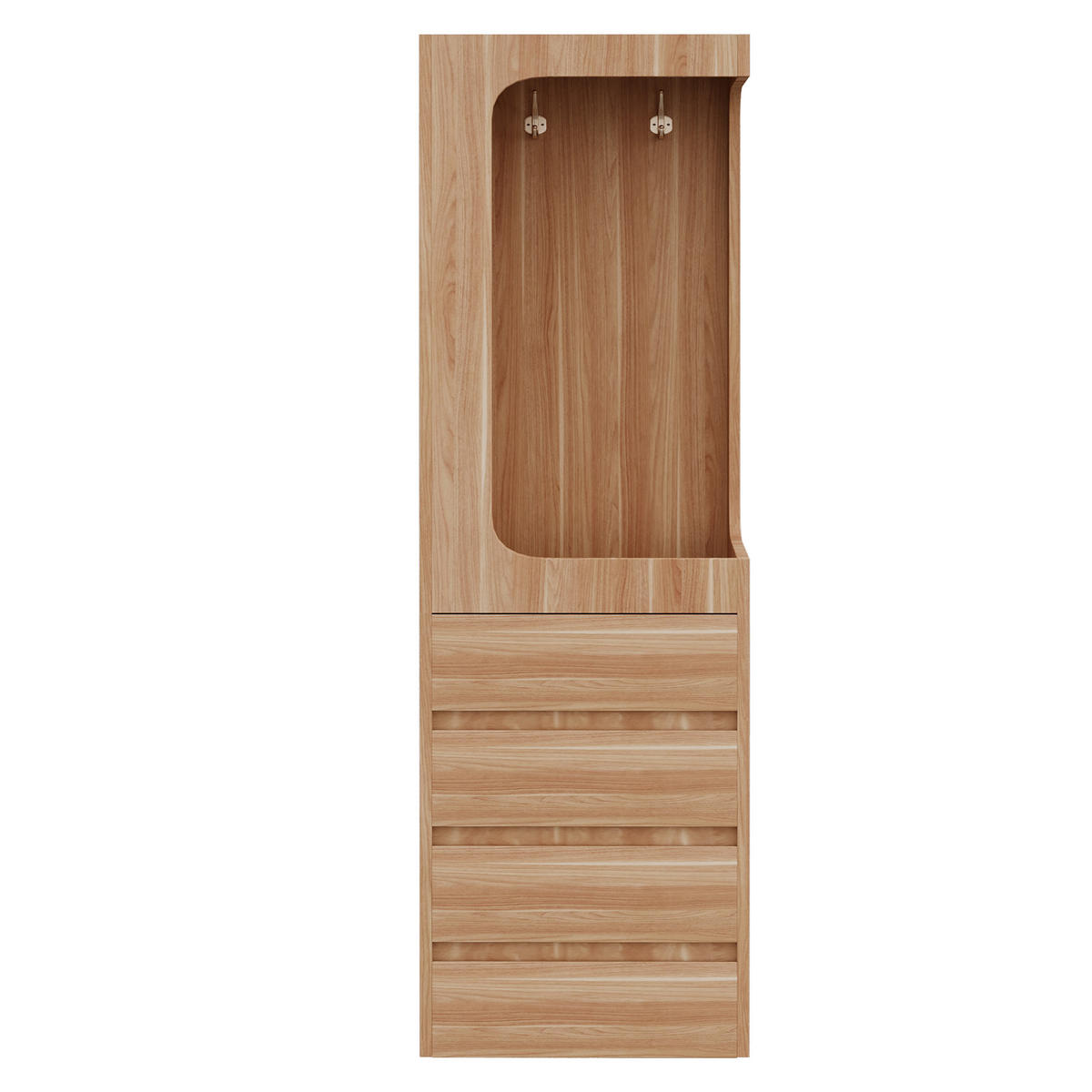 KLEIDERSCHRANK 70x40x170cm 1 Tür Schubladen Holz - Naturfarben, Holz (70/170/40cm) - FLIEKS