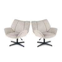 DREHESSEL 2er Set in Taupe - Taupe, Textil (72/90.5/66.5cm) - Meubles Cosy