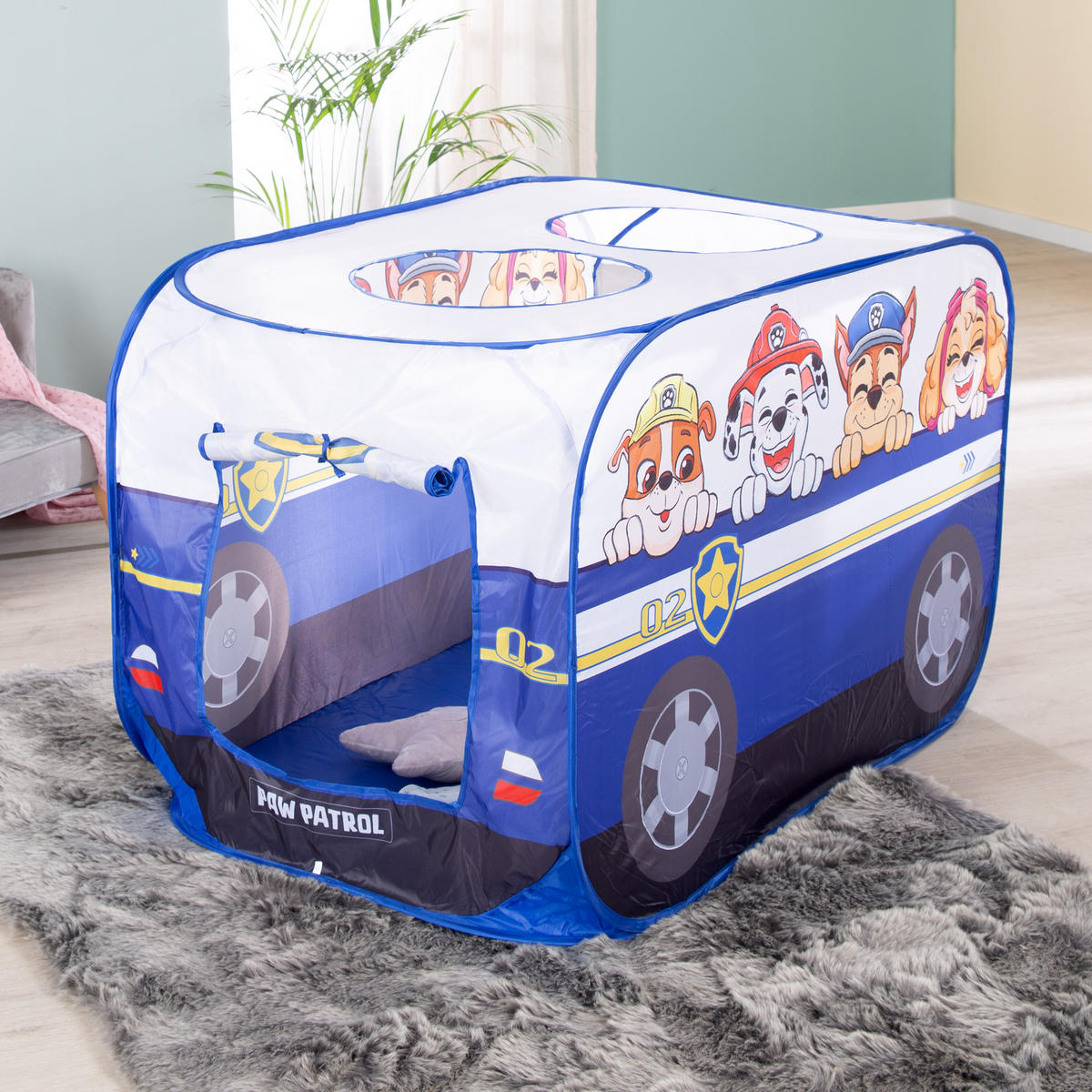 POP UP SPIELBUS Paw Patrol - Blau, Kunststoff (75/75/120cm) - Roba
