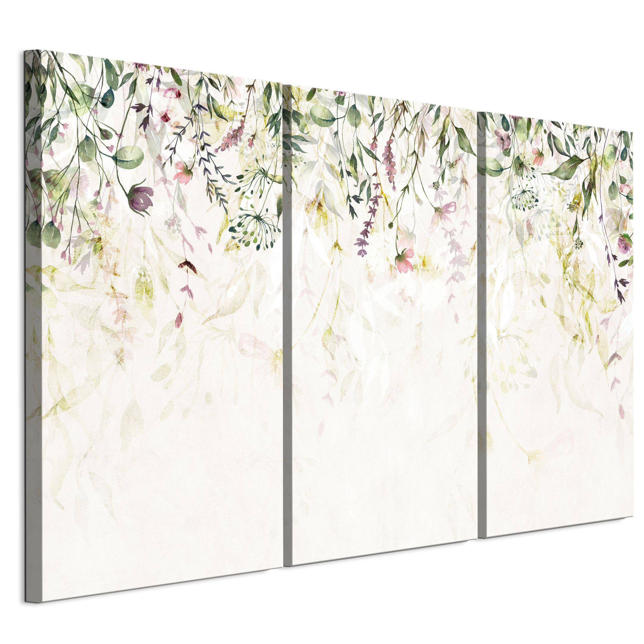 LEINWANDBILD Blütenknospen 3-tlg. 120x80 cm - Multicolor, Holz (120/80cm) - LUMASOUL