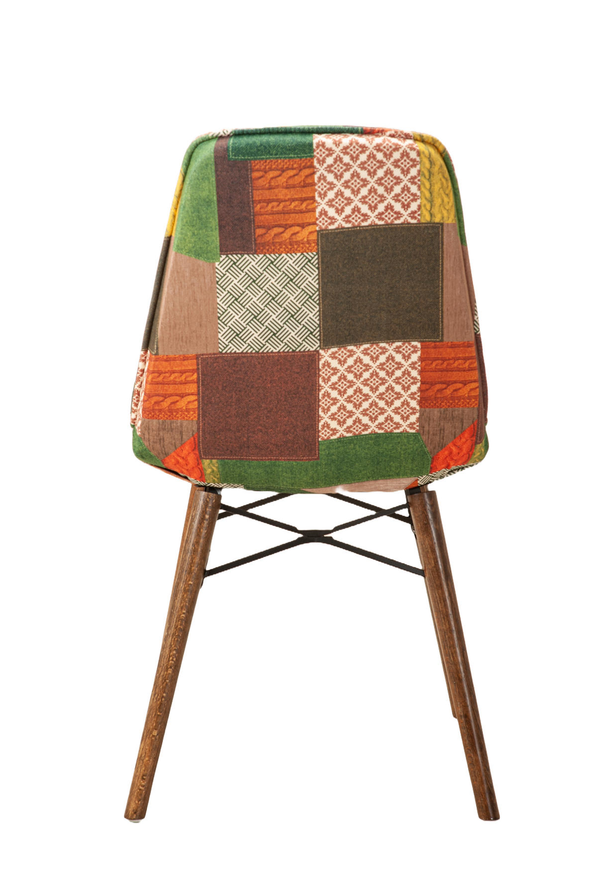 STUHL DENVER mit Holzbeinen - Multicolor/Grün, Holz/Textil (46/85/46cm) - Stuhlmann