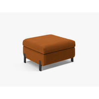 POLSTERHOCKER mit Kasten Gloria aus strukturiertem Stoff ziegelrot - Orange, Textil (72/46/87cm) - Micadoni