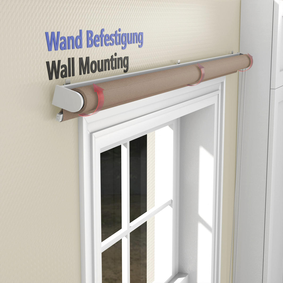 ROLLO blickdicht - Hellbraun, Textil (45/150cm) - Deco-Raum