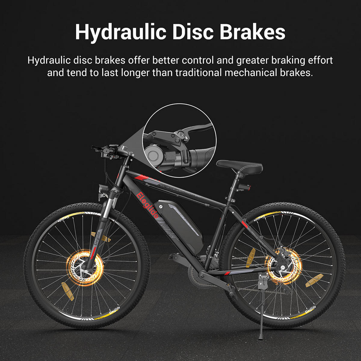 E-BIKE Eleglide Mopride 2 – langlebig, kraftvoll, komfortabel mit 150 km Reichweite - Graphitfarben, Metall (75cm)