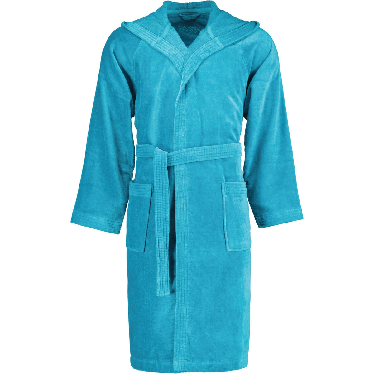 BADEMANTEL UNISEX KURZMANTEL MIT KAPUZE TEXAS LAGOON - 589 - Blau, Textil (Lnull) - Vossen