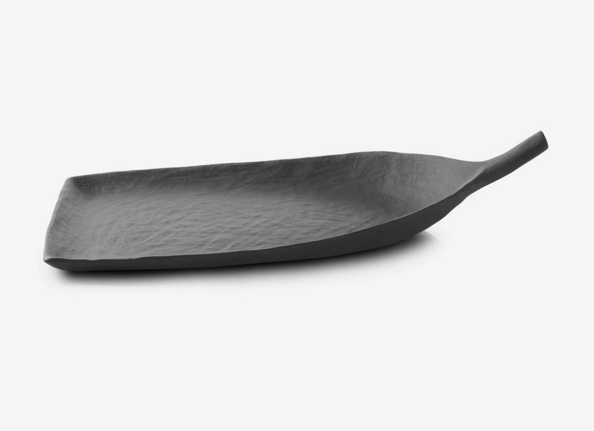 SCHAUFELPLATTE YLI 36 CM Matt schiefer style - Schieferfarben, Keramik (21/8.5/36cm) - Revol Porcelaine France