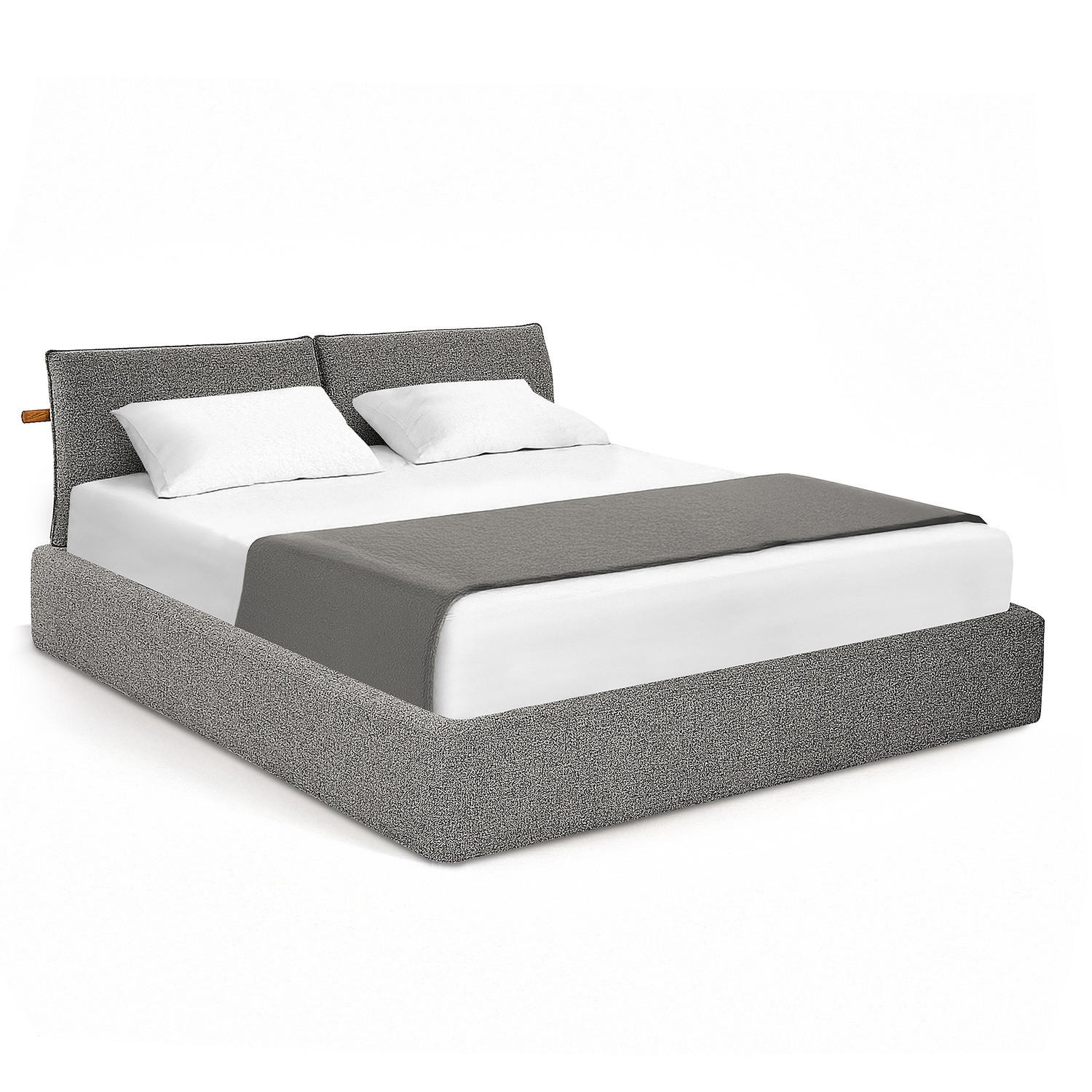 POLSTERBETT - Anthrazit, Textil (180/200cm) - home24