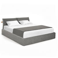 POLSTERBETT - Anthrazit, Textil (200/200cm) - home24