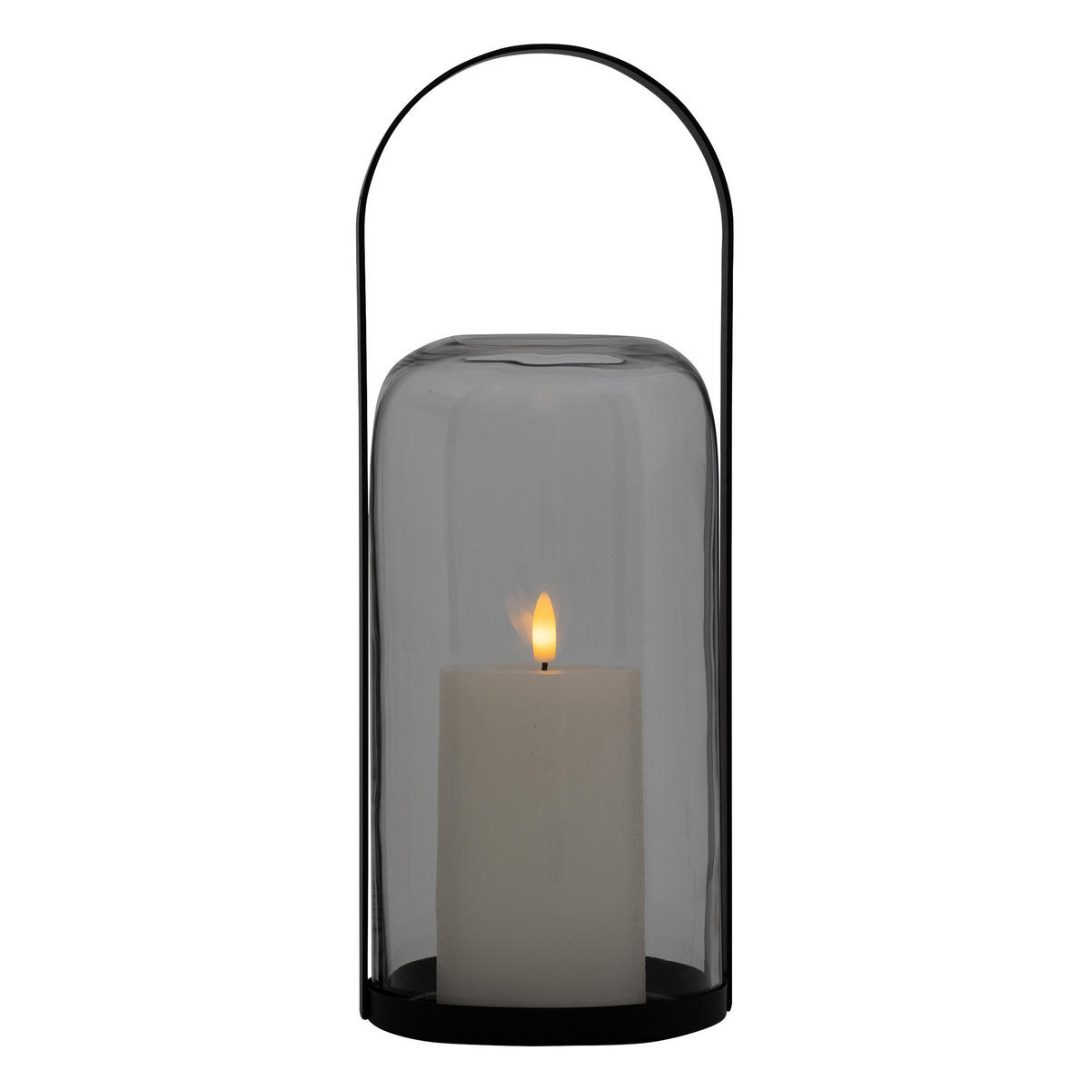 LED-LATERNE Jako 35 cm - Schwarz, Glas (13/13/35cm) - Atmosphera Createur d´interieur