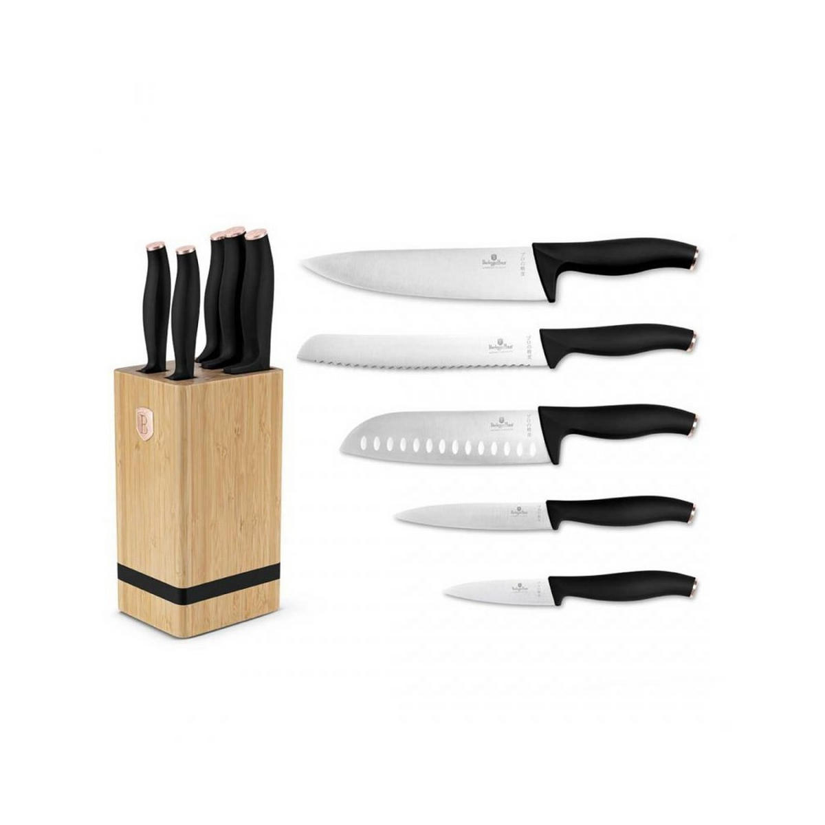 MESSERSET Silber 30/20/30 cm BH2970 - Silberfarben, Holz - Berlinger Haus
