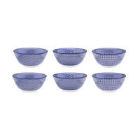 SCHALEN Pattern Ø15cm - 6er-Set - Dunkelblau - Blau, Keramik (15cm) - Björn