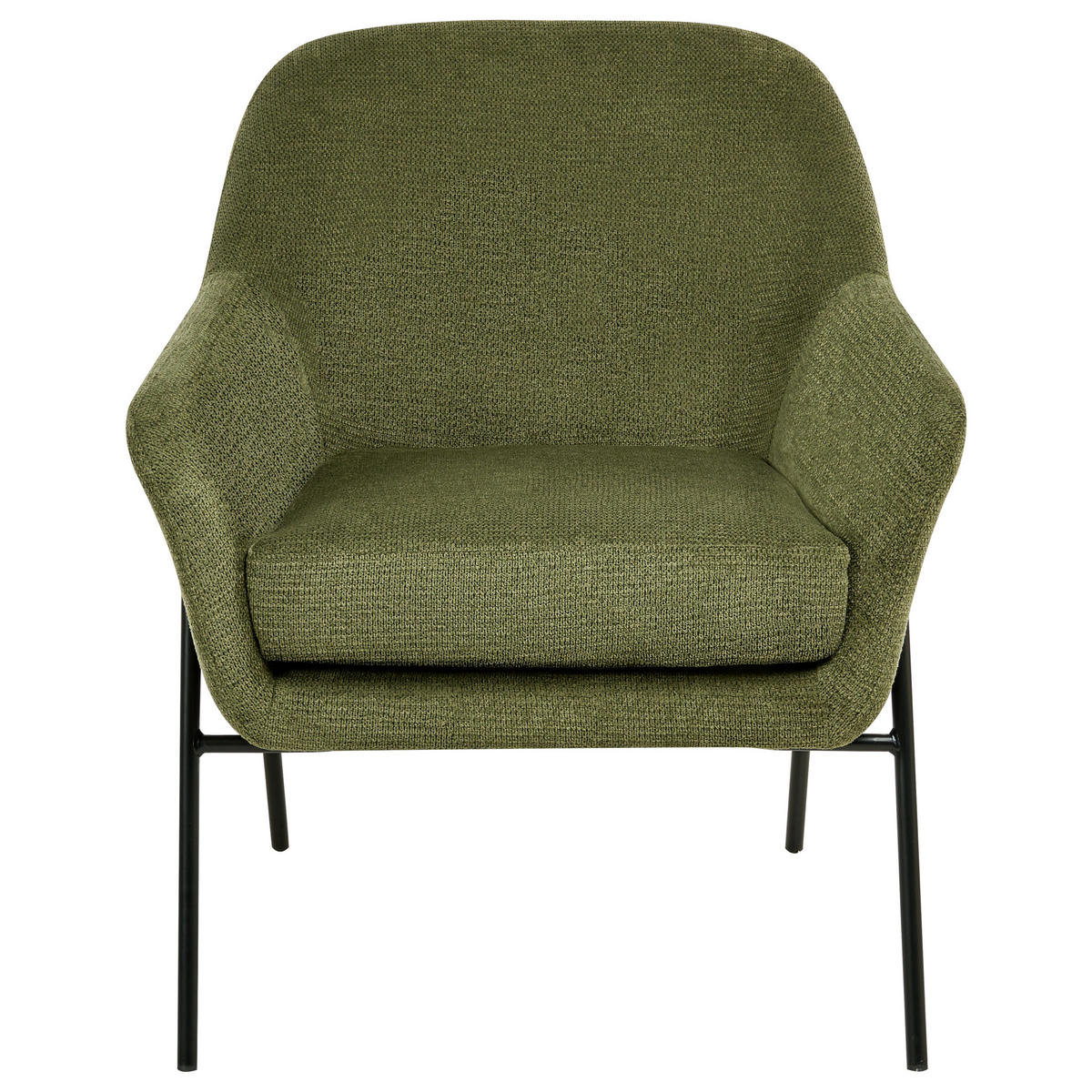 SESSEL Grün Veddige - Schwarz/Grün, Textil (74/85/82cm) - Beliani