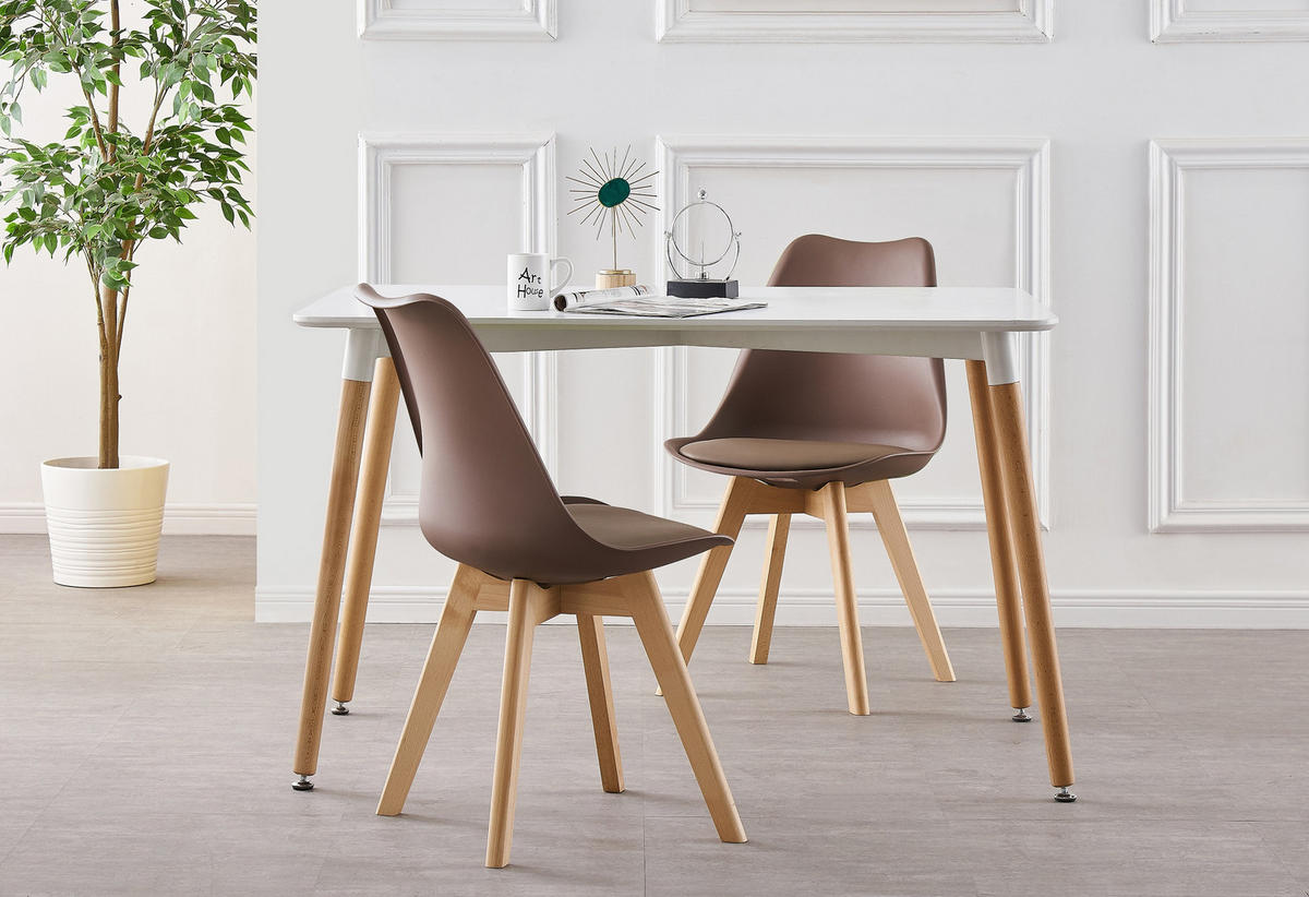 ESSZIMMERSTUHL Kunststoff 4-teilig Braun - Braun, Kunststoff (48/83/44cm) - Life Interiors