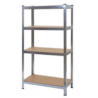 SCHWERLASTREGAL Silbergrau, Braun - Braun/Grau, Metall (80/160/40cm) - MCW