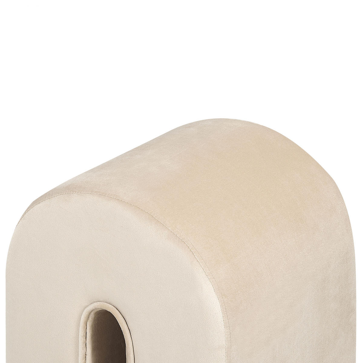 POUF Modoc 42/35/42 cm - Beige, Textil (35/42/42cm) - Beliani