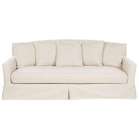 3-SITZER-SOFA Polyester Beige Gilja - Beige, Textil (212/89/107cm) - Beliani