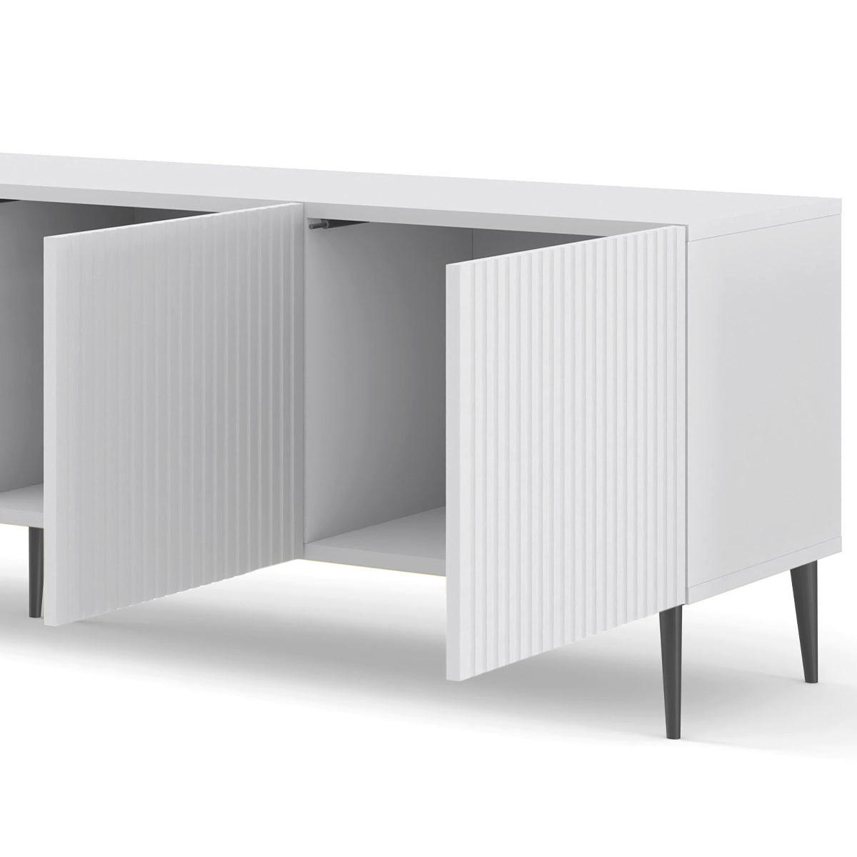 TV STOLÍK Philaé Biela - biela, kompozitné drevo (200/56/42cm) - Petits-meubles