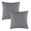 ZIERKISSENHÜLLE DEKOKISSENHÜLLE FUN STRIPE 2er Set - Grau, Textil (38/38cm) - Esprit