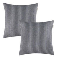 ZIERKISSENHÜLLE DEKOKISSENHÜLLE FUN STRIPE 2er Set - Grau, Textil (38/38cm) - Esprit
