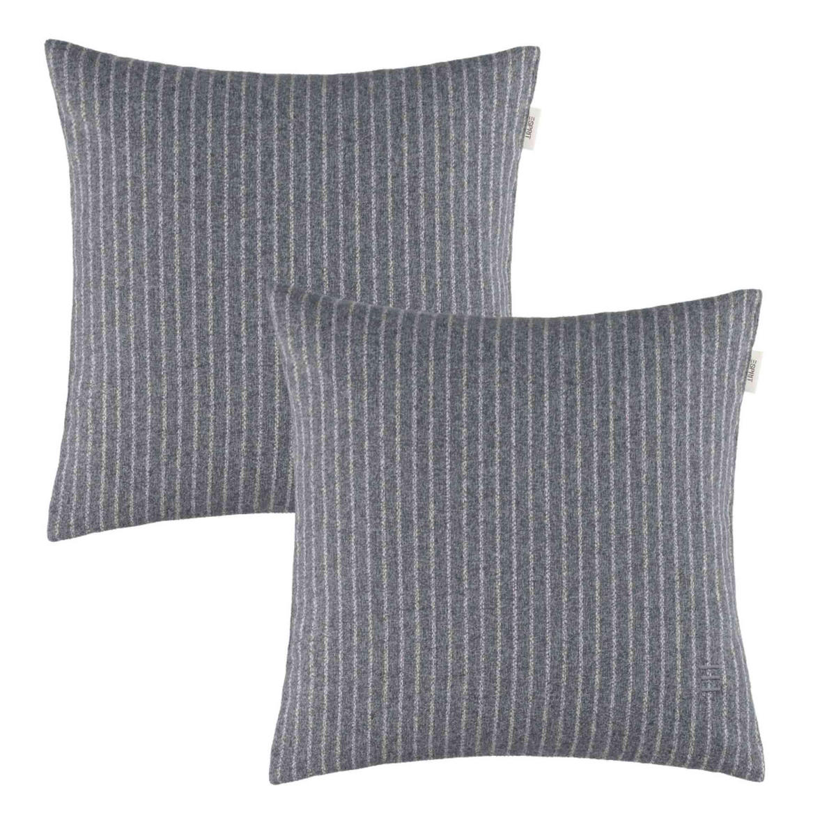 ZIERKISSENHÜLLE DEKOKISSENHÜLLE FUN STRIPE 2er Set - Grau, Textil (38/38cm) - Esprit
