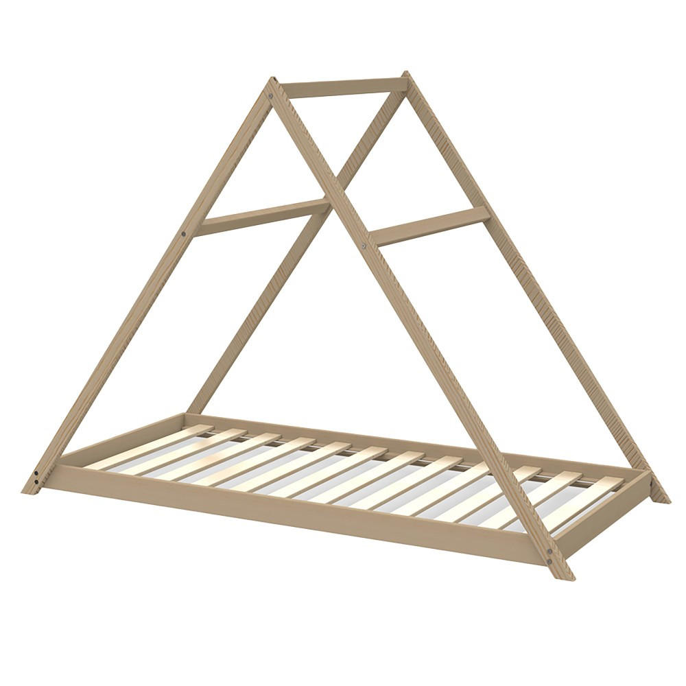 HAUSBETT APACHE mit Lattenrost / Kinderbett 90x190 - Naturholz - Naturfarben, Holz (90/190cm) - Weber Industries